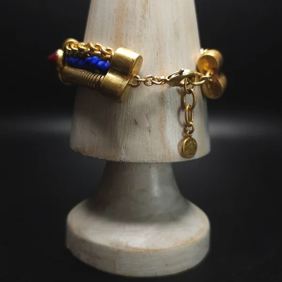 Vince Camuto gold tone triple strand chain bracelet. - Picture 3 of 7